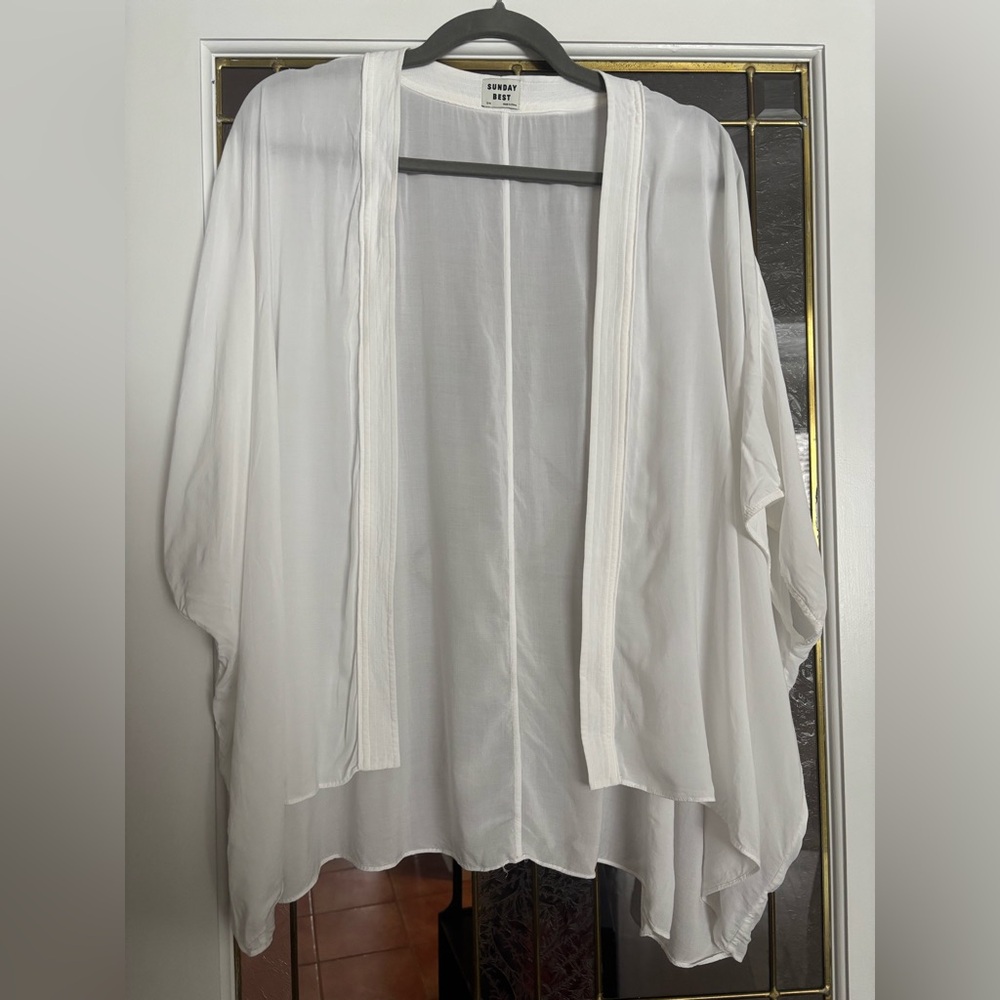 Sunday Best Sheer White Kimono